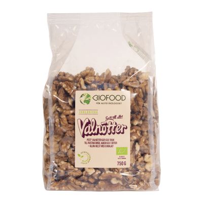 Köp Biofood Valnötter halvor 750g ekologisk på happygreen.se