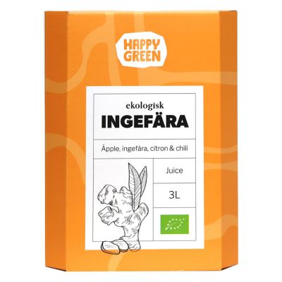 Happy Green Ingefära juice Bag-in-Box ekologisk