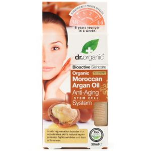 dr organic moroccan argan oil anti aging stem cell system 30ml