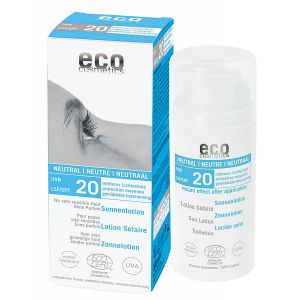 Eco Cosmetics SPF20 Sollotion neutral, 100ml ekologisk