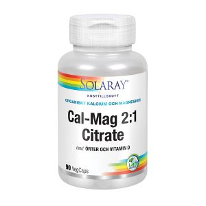 Solaray Cal-Mag 2:1 med Vitamin D, 90 kapslar