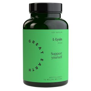 Köp Great Earth L-Lysin 120 kapslar på happygreen.se