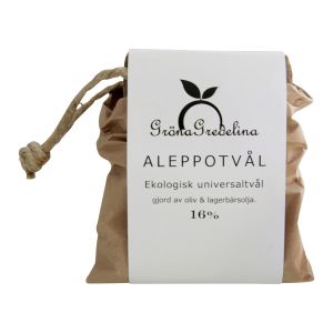 Gröna Gredelina Aleppotvål 16% – 16% lagerbärsolja