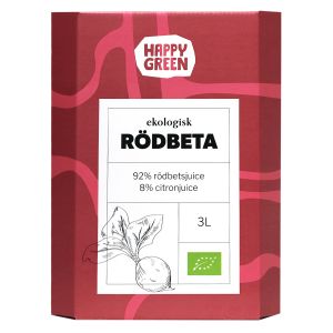 Happy Green Rödbetsjuice  Bag-in-Box ekologisk