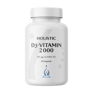 Köp Holistic D3-vitamin 2000 50mg 90 kapslar på Happy Green