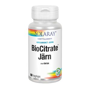 Solaray BioCitrate Järn – Tillskott med 25 mg järn