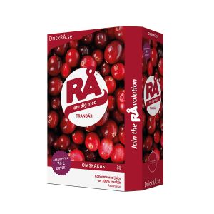 Köp RÅ Tranbär Bag-in-box 3L tranbärsjuice på happygreen.se