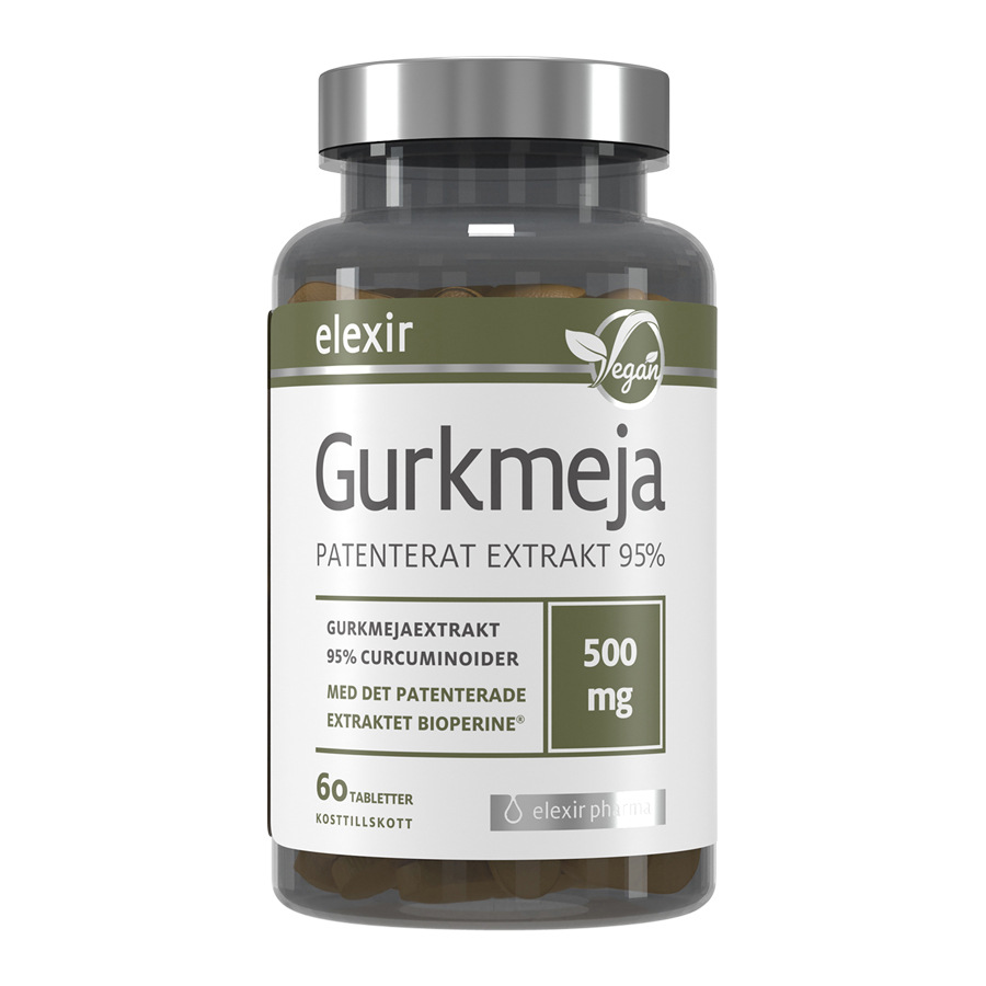 Elexir Pharma Gurkmeja 500 mg, 60 tabletter
