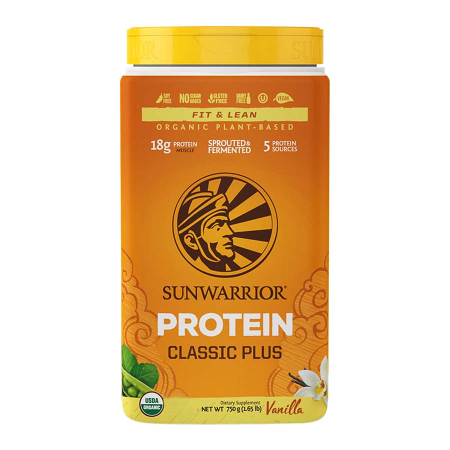 Sunwarrior Protein Classic Plus Vanilj, 750 g ekologisk